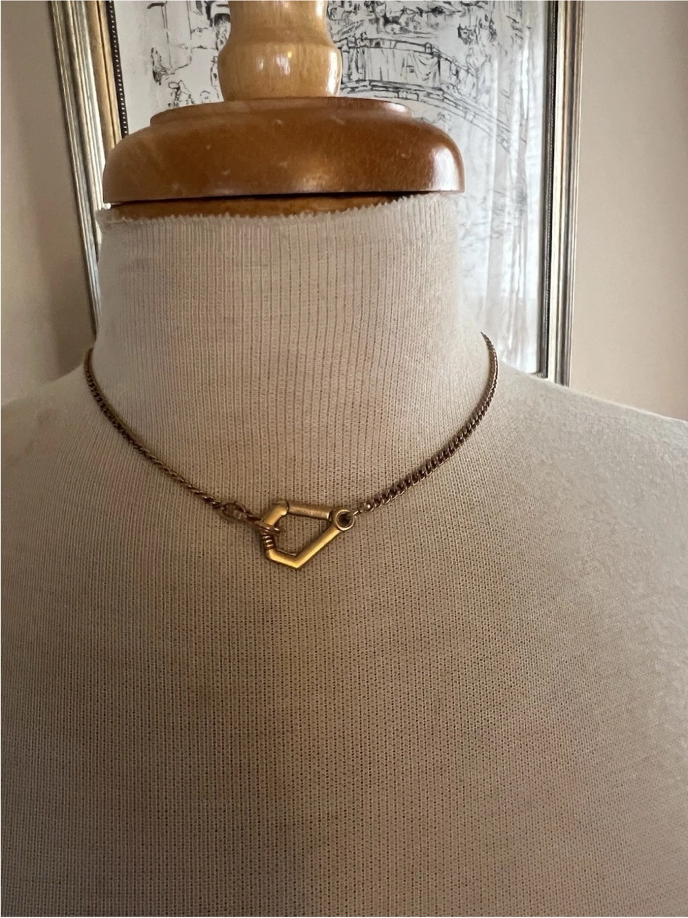 Gold filled vintage Kreisler watch chain with sister clasp